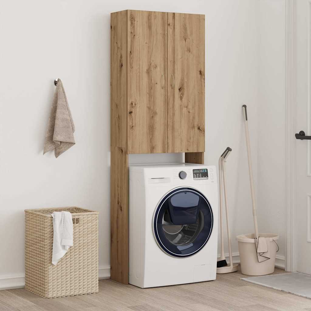 Walplus Washing Machine Cabinet Artisan - Artisan Oak - 64 x 25.5 x 190 cm - Image 3