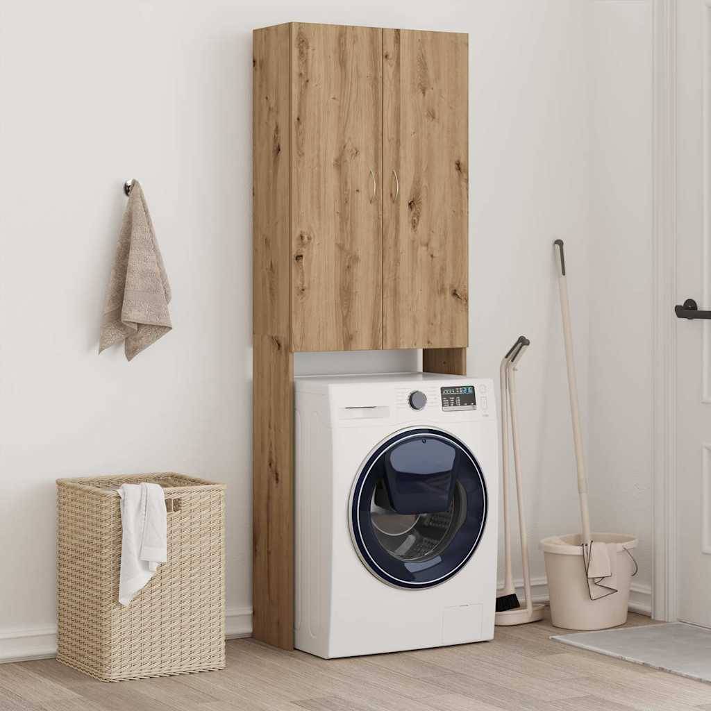 Walplus Washing Machine Cabinet Artisan - Artisan Oak - 64 x 25.5 x 190 cm - Image 3