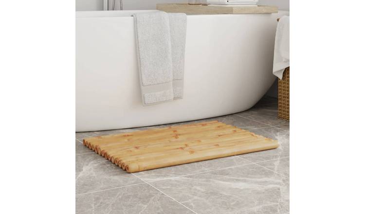 Walplus Pack of 2 Bamboo Bath Mats - 70 x 50 cm