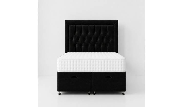Comfy Deluxe Cassie 3ft Single  End Lift Ottoman Bed Set - Black