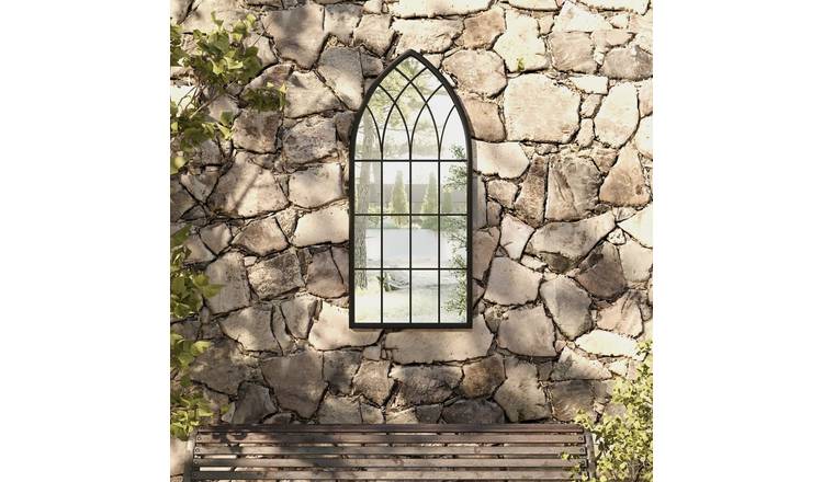 Walplus Iron Garden Mirror - Black - 100 x 45 cm