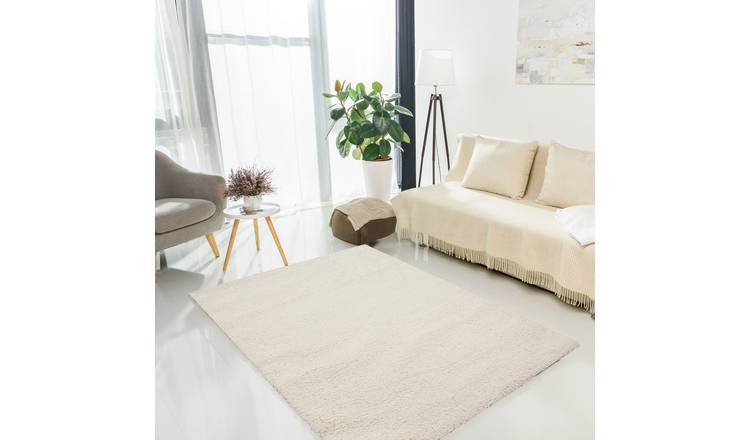 DS Living Cloud Luxe Plain Shaggy Rug - Natural - 215x150cm