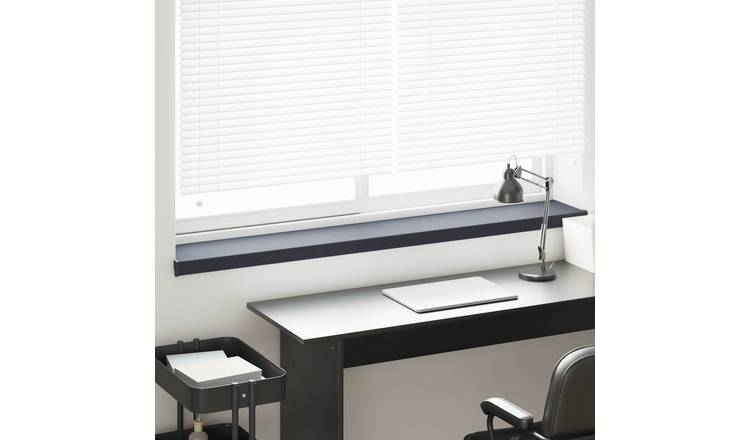 Walplus PVC Wood Grain Effect Window Sill - Anthracite - 120 x 25 x 4.5 cm
