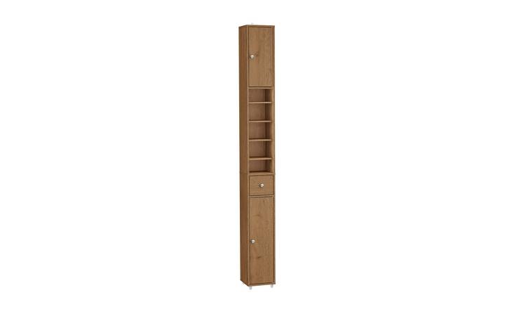 SoBuy 1 Drawer 2 Door 4 Shelf Bathroom Tall Cabinet - Light Brown