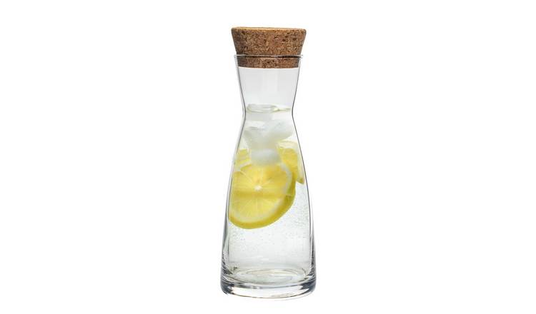 Bormioli Rocco Ypsilon Glass Carafe With Cork Lid - 1.1 Litre