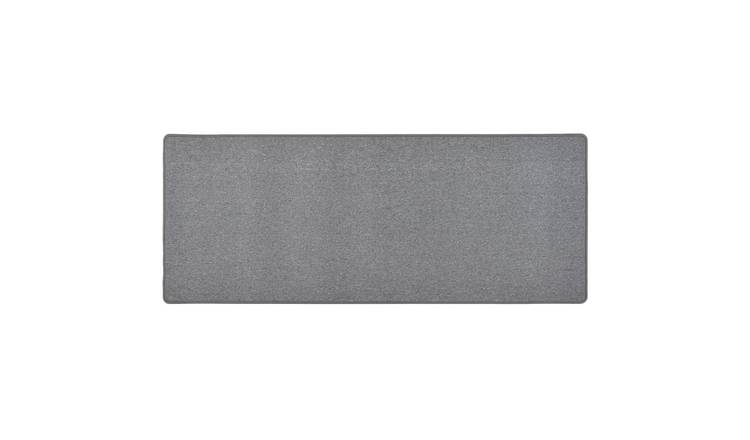 Walplus Polypropylene 3 mm Pile Carpet Runner - Dark Grey - 80 x 200 cm