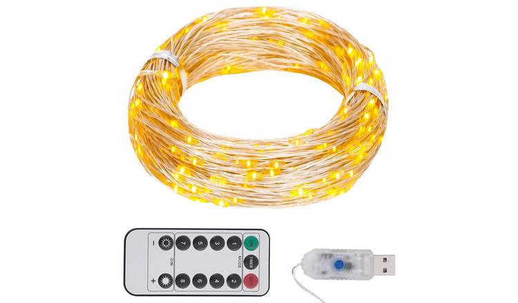 Walplus Polypropylene LED String with 150 LEDs Warm - White - 1500 cm