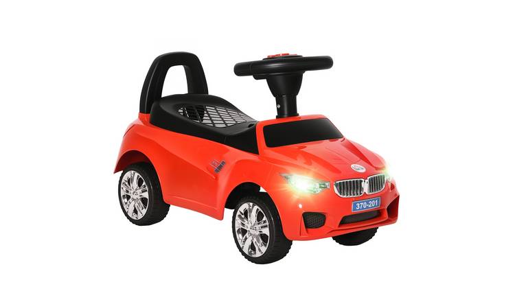 HOMCOM Horn Music Lights Under Seat Storage Toddler Kids Sliding Car - Red