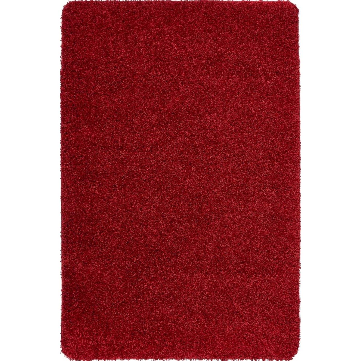 Buy The Rugs Red Washable Plain Nonslip Shaggy Rug - 60 x 100cm