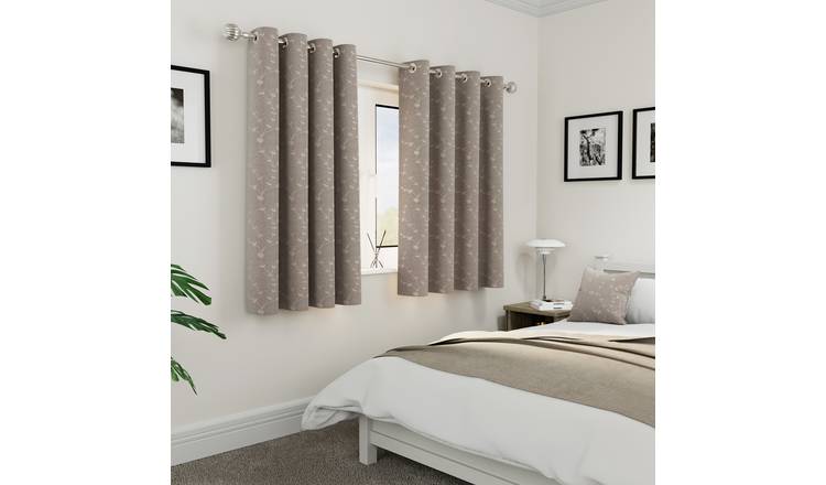 Enhanced Living Dijon Blackout Eyelet Curtains - 168 x 229cm - Natural