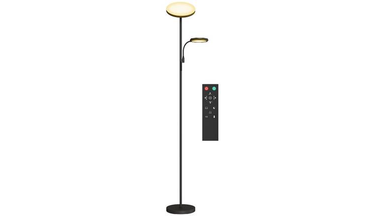 HOMCOM LED Dimmable Floor Lamp - Black