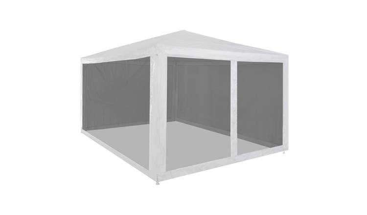 Walplus 4 x 3 m Party Tent with 4 Mesh Sidewalls