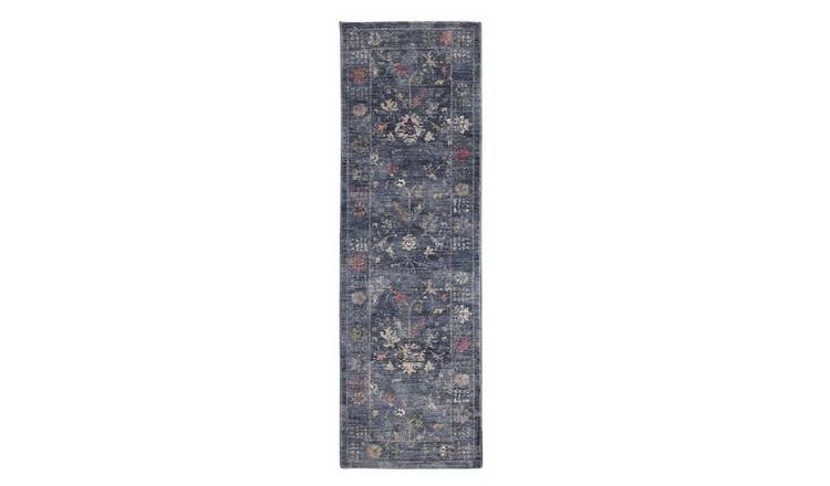 Mega Flooring Navy Traditional  Rug - 68 x 235cm