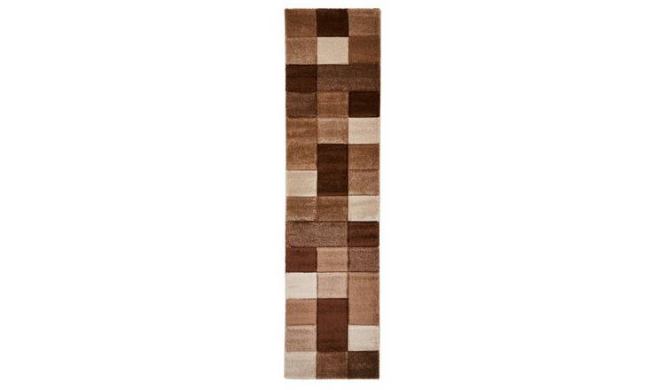 Mega Flooring Brown Handmade Geometric Runner - 60 x 230cm