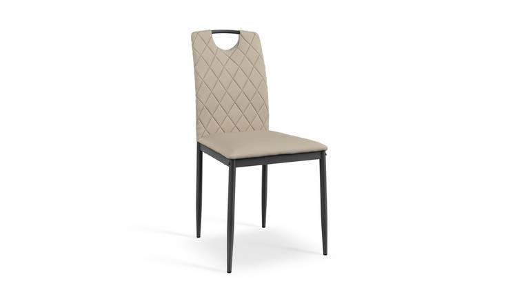 Furniture Online Monza Set Of 4 Faux Leather Dining Chair – Beige