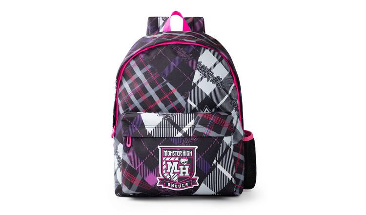 Monster High Tartan Patchwork Adult Womens Backpack - Multicoloured