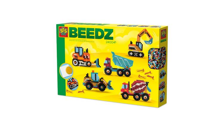 SES Creative Iron On Beads Safari Animals Craft Set - Age 5+