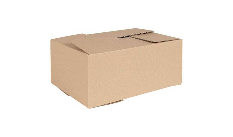 Walplus Pack of 50 Cardboard Folding Box - Natural - 35 x 24 x 15 cm