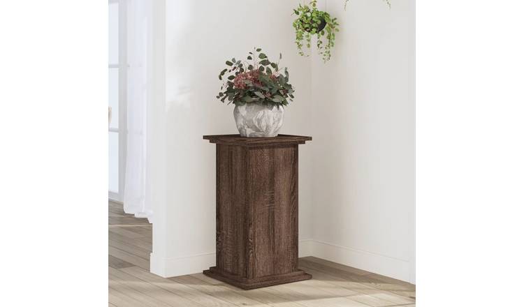 Walplus Engineered Wood Plant Stand - Brown Oak - 33 x 33 x 60 cm