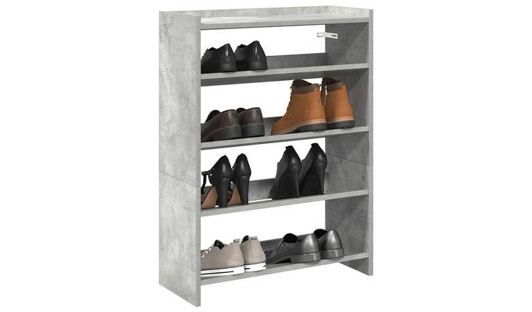 Walplus Engineered Wood Shoe Rack - Concrete Grey - 60 x 25 x 81 cm