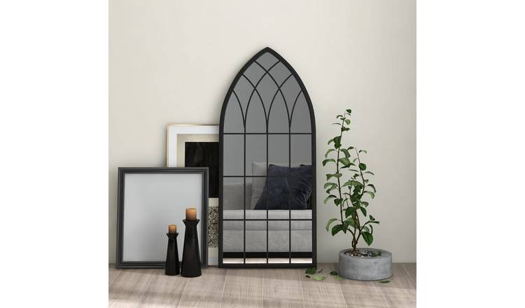 Walplus Iron Wall Mirror - Black - 100 x 45 cm