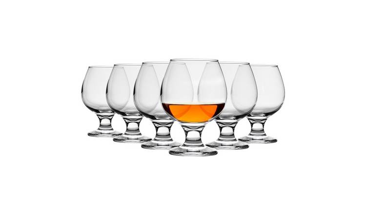 LAV Misket Brandy Snifter Glasses - Clear - Pack of 6