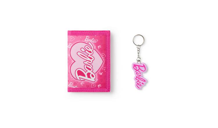 Barbie Logo Kids Girls Velcro Wallet - Pink