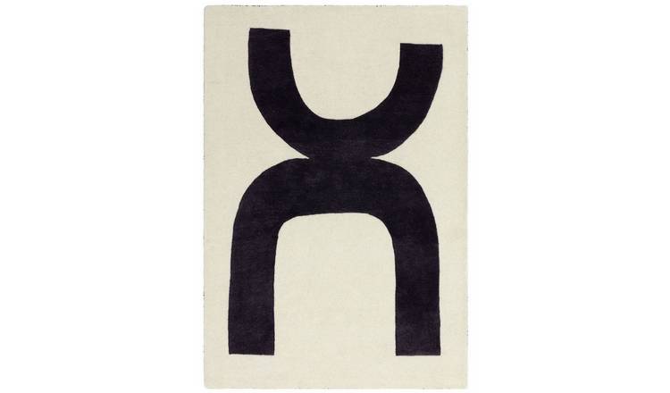 Mega Flooring White Handmade Abstract Rug - 120 x 170cm