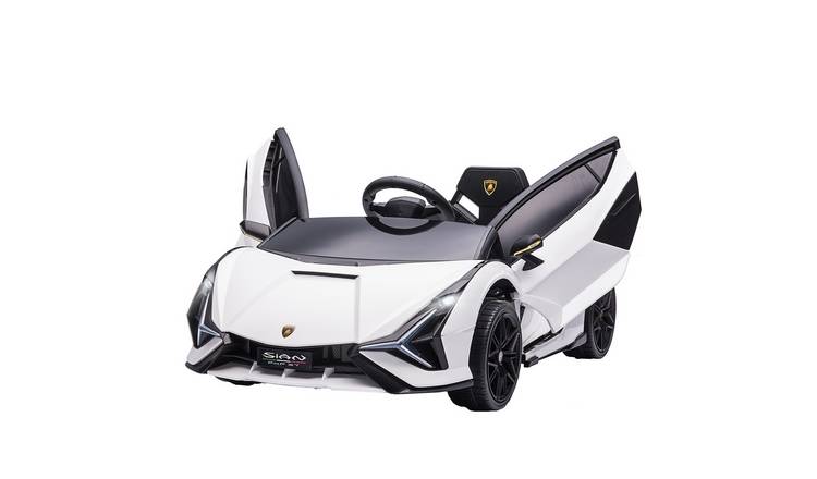 HOMCOM Lamborghini Sian 12V 3 to 5 YearsElectric Ride on Car – White