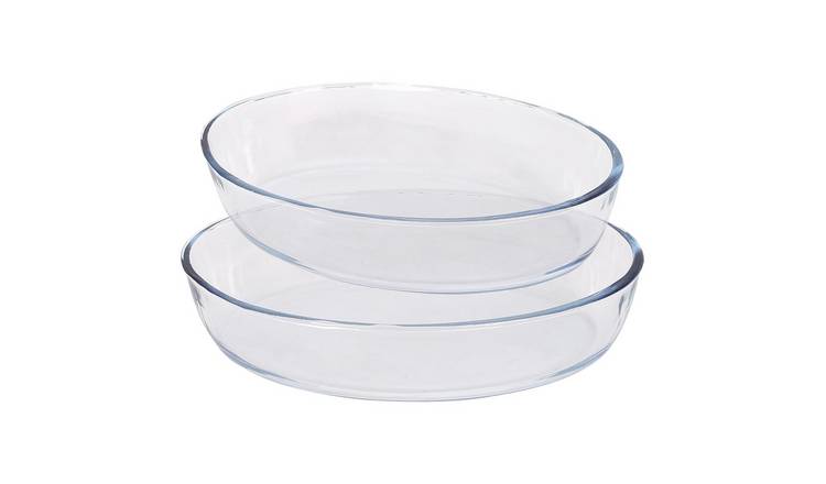Argon Tableware 2pc Oval Glass Oven Dish Set - 2 Sizes