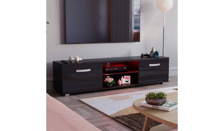 Vida Designs Cosmo 2 Door LED TV Unit - 160cm - Black