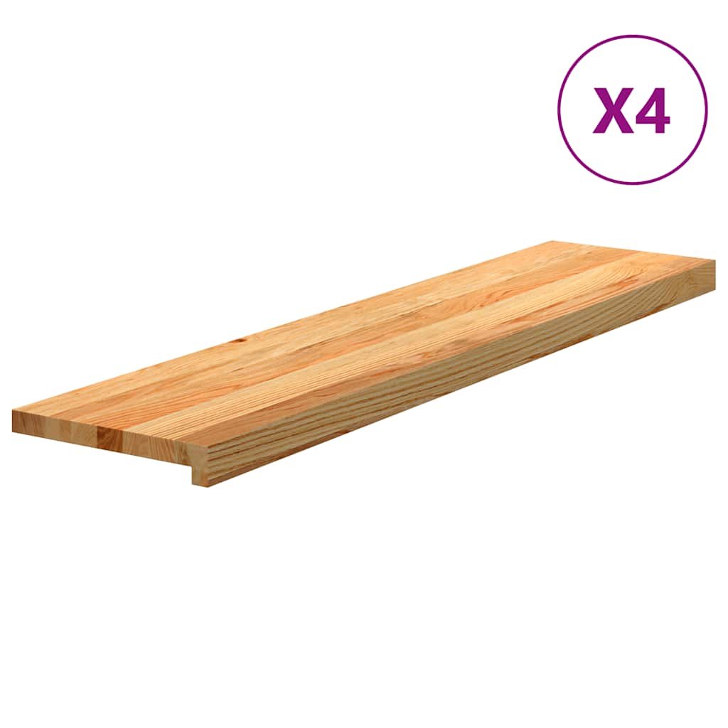 Walplus Pack of 4 Carpet Stair Treads - Light Brown - 110 x 25 cm - Image 2