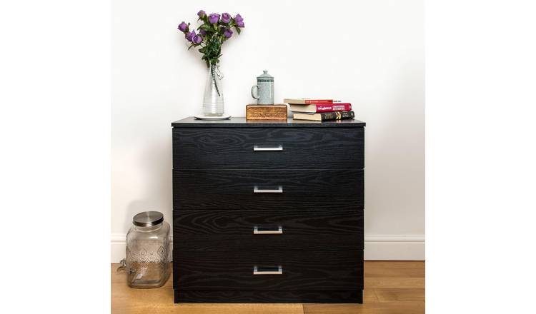 Home Treats Chest of 4 Drawers - Black