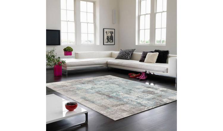 Mega Flooring Blue Handmade Abstract Rug - 120 x 170cm