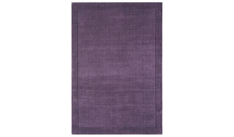 Mega Flooring Purple Handmade Plain Rug - 160 x 230cm