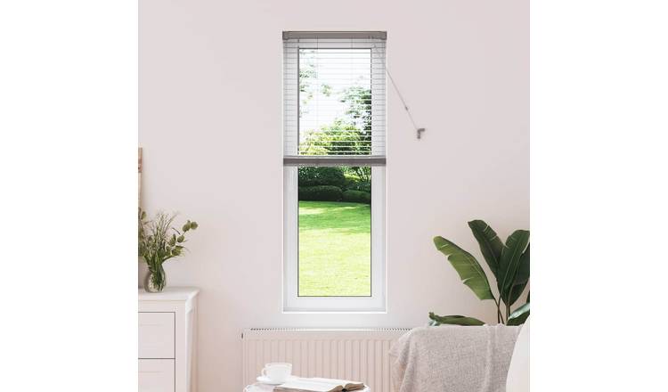 Walplus Polyester Window Blind - Silver - 130 x 50 cm
