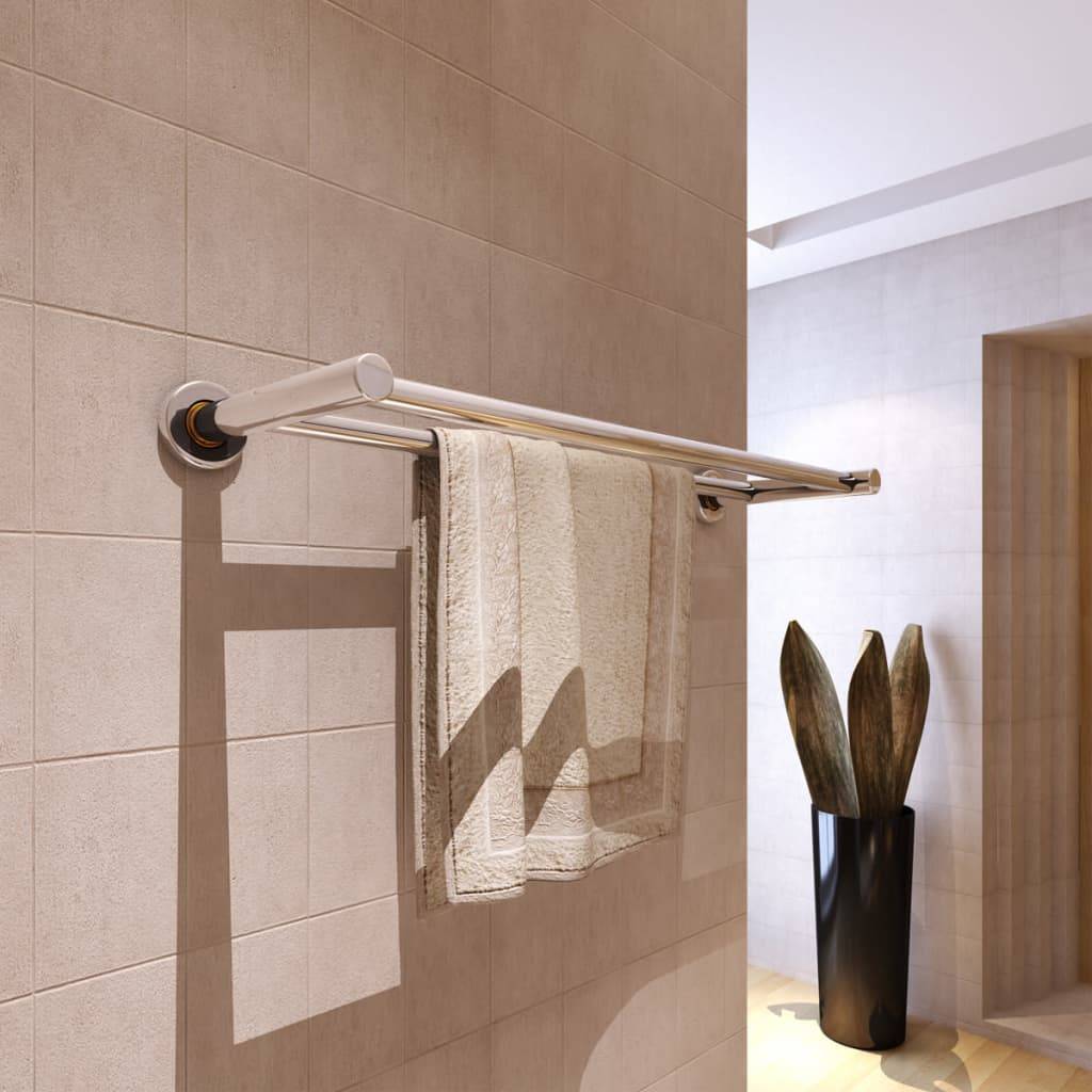 Walplus Stainless Steel Towel Rack 2 Tubes - Image 1