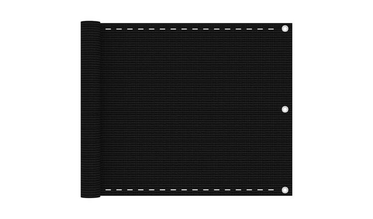Walplus HDPE Balcony Screen - Black - 75 x 600 cm
