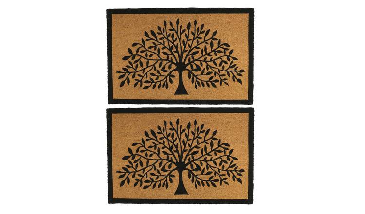 Nicola Spring Coir Door Mats - Tree of Life  - Pack of 2