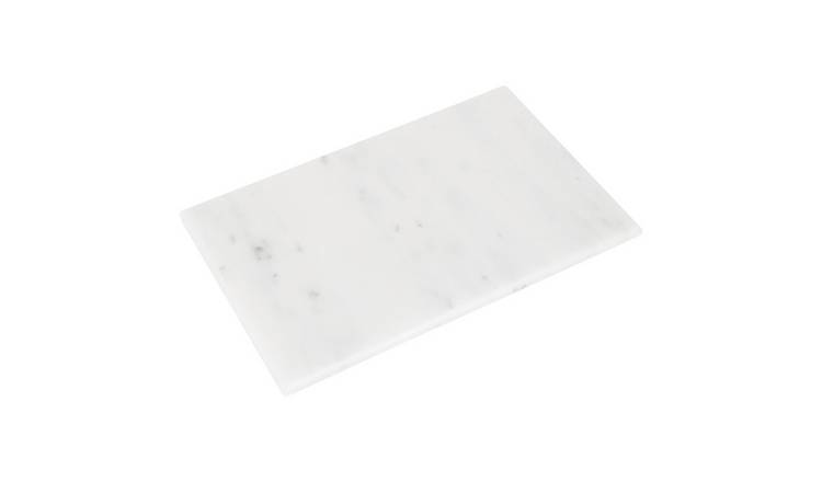 Argon Tableware Rectangle Marble Chopping Board - 40cm x 30cm - White