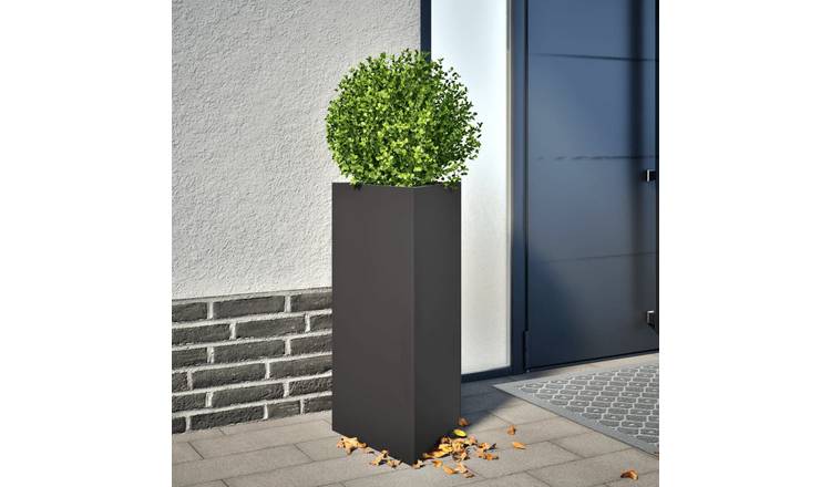 Walplus Steel Garden Planter - Black - 40 x 34.5 x 75 cm