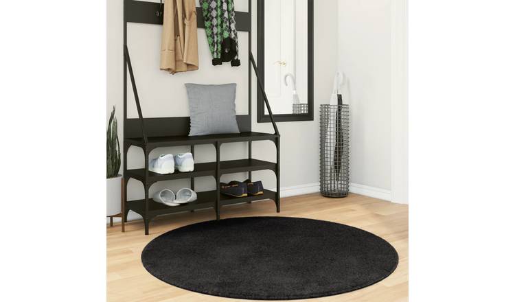 Walplus HUARTE Polyester 18 mm Pile Rug - Black - 120 cm