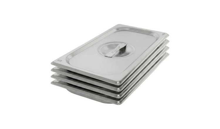 Argon Tableware Gastronorm Containers with Lids 1/3 - 650ml - Set of 4