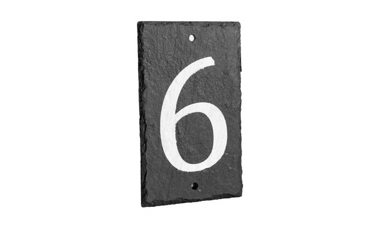 Nicola Spring Slate House Sign - Number 6