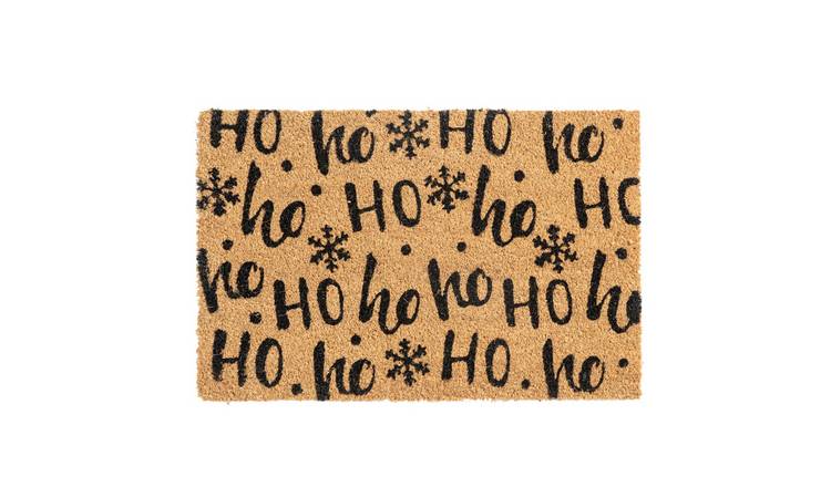 Nicola Spring Christmas Coir Door Mat - Ho Ho Ho