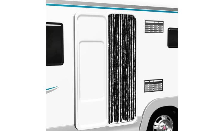 Walplus Chenille Insect Door Curtain - Anthracite - 56 x 200 cm