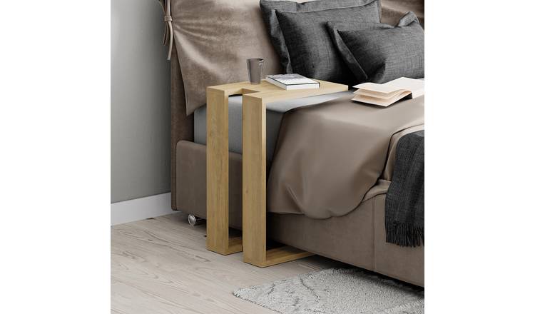 Decortie Muju Melamine-Coated Particleboard Side Table - Oak