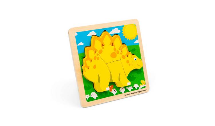 Bigjigs Toys Chunky Lift Out Stegosaurus - 10 Months +