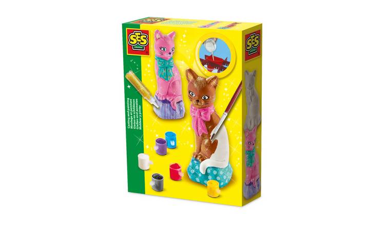 SES Creative Cat Casting and Painting Craft Set - Age 5+