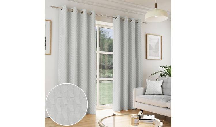 Enhanced Living Tokyo Eyelet Thermal Curtains - 117 x 137cm - Grey